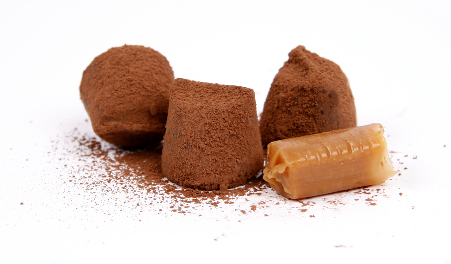 Chokladpralin med karamellsmak