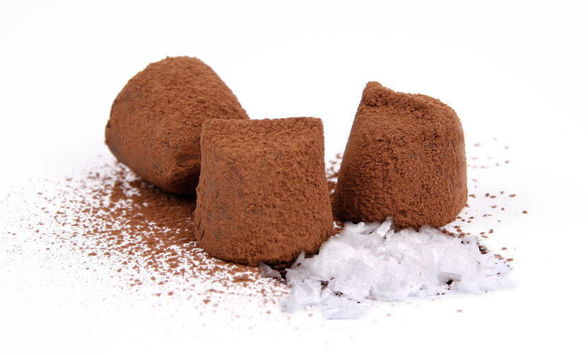 Chokladpralin med havssalt smak