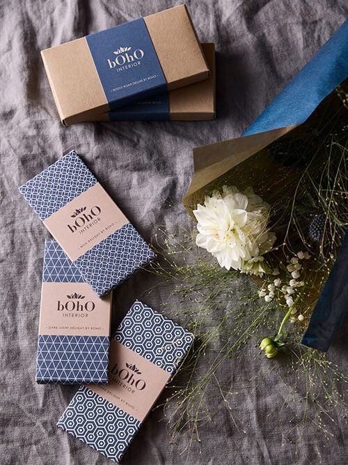 Chokladbar med bOhO motiv inspirationsbild
