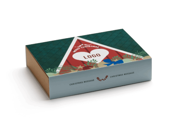 Christmas box 500g med Mora motiv
