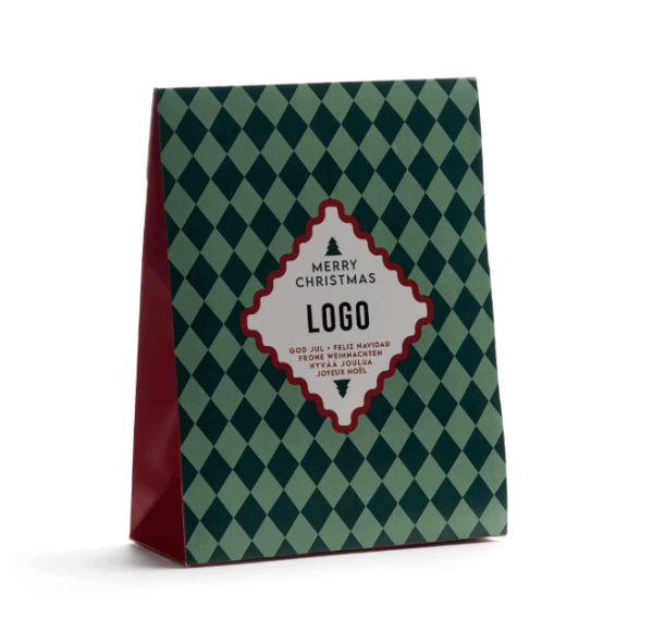 Christmas giftbag 200gmed carnival motiv