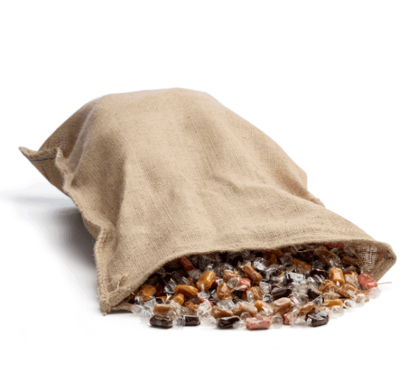 Christmas stor sack fylld med julkola