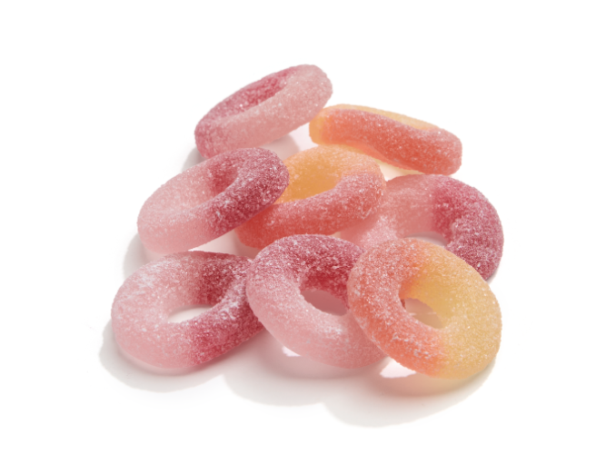 Peach Strawberry rings