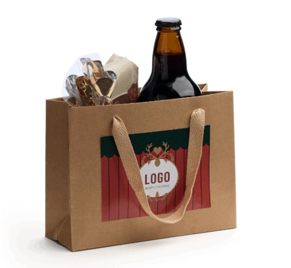 Christmas small giftbag med Mora motiv